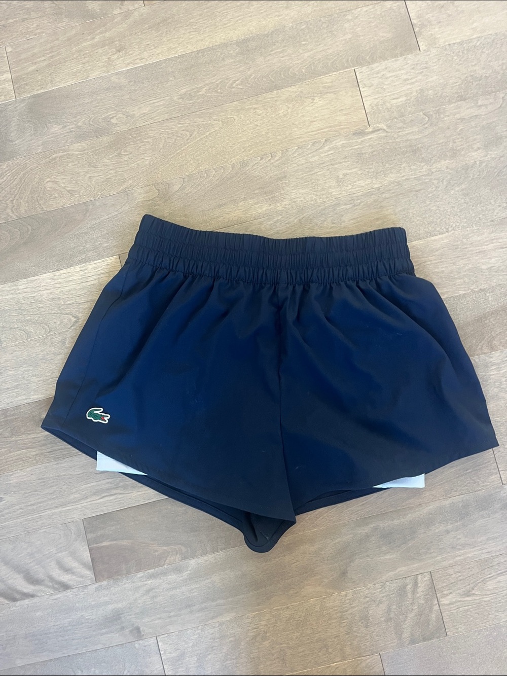 Lacoste Girls' Navy Sporty Elastic-Waist Shorts